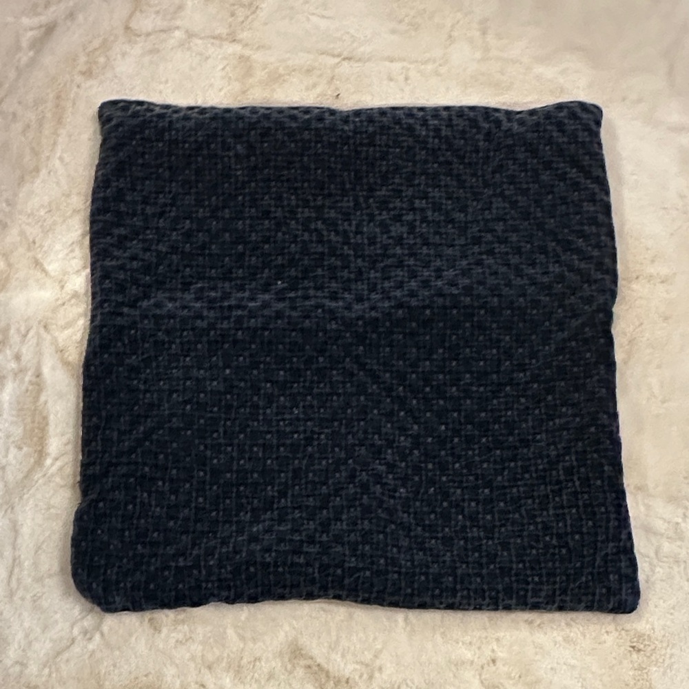 Pottery Barn Deep Blue Velvet Textured Pillow Cover, 20x20”